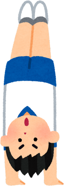 Illustration of a Boy Performing a Handstand